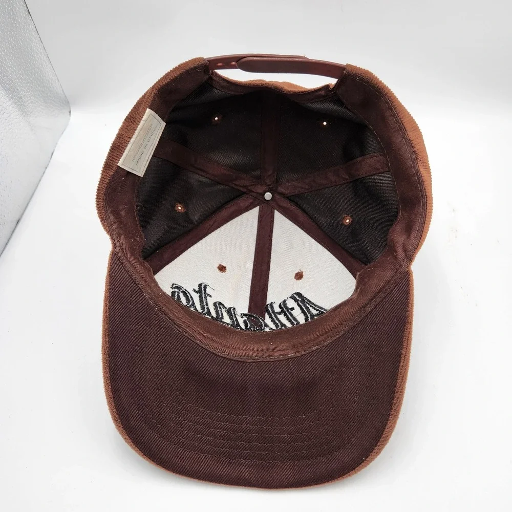 Brown Atlanta Corduroy Style Snapback Baseball Cap Embroidered‎ Logo Adjustable